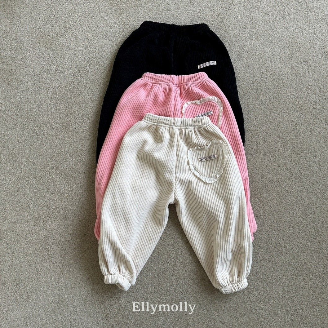 ［ELLY MOLLY］Heart cozy jogger pants