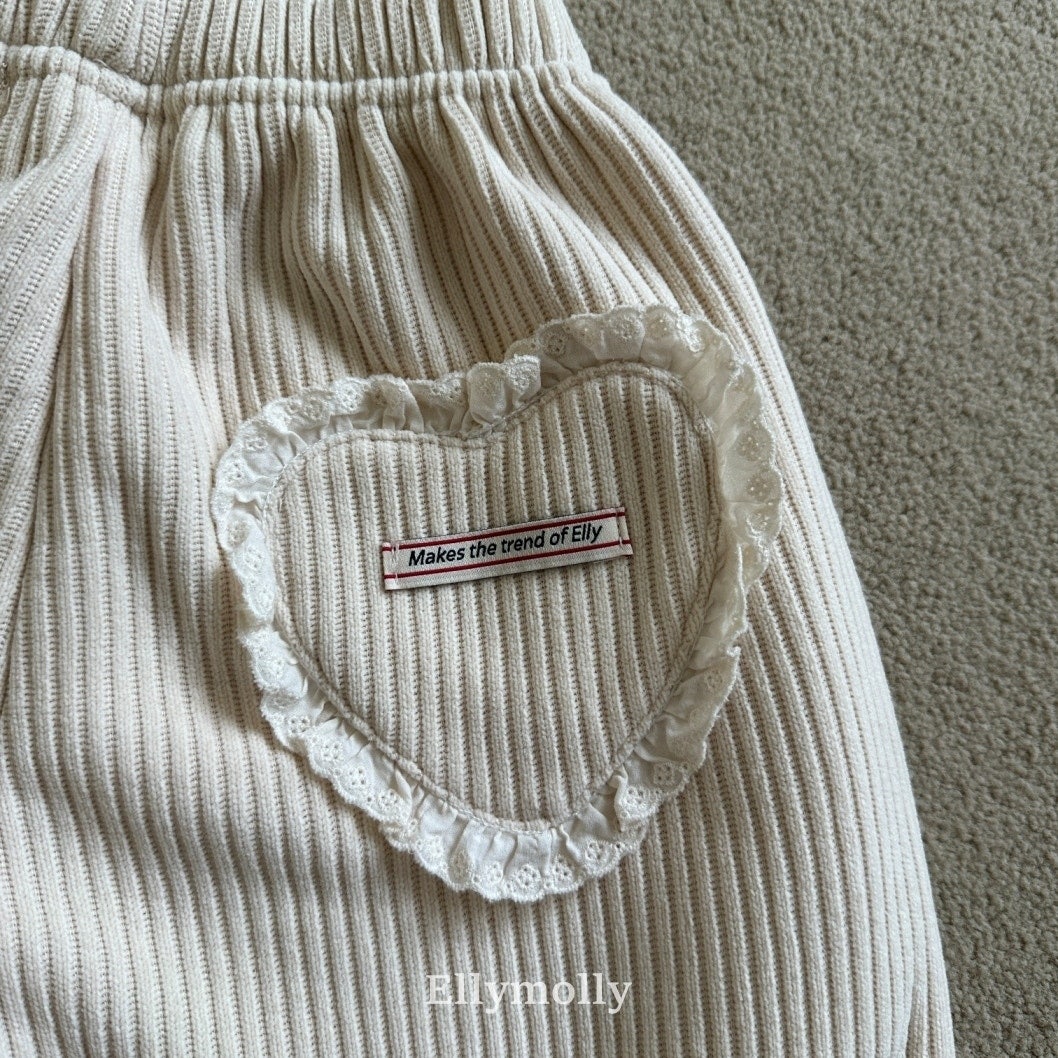 ［ELLY MOLLY］Heart cozy jogger pants