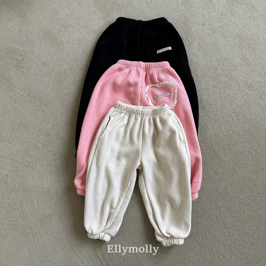 ［ELLY MOLLY］Heart cozy jogger pants