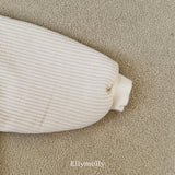 ［ELLY MOLLY］Cozy rib hood zip-up