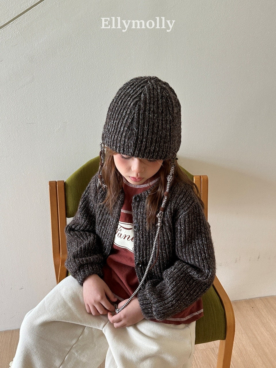 ［ELLY MOLLY］Muffin wool cardigan