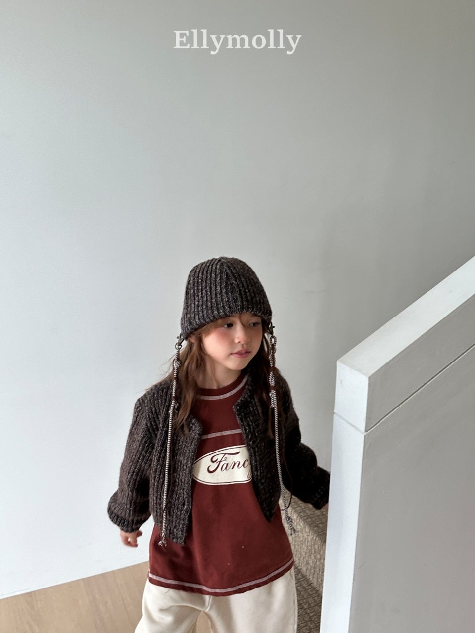 ［ELLY MOLLY］Muffin wool cardigan