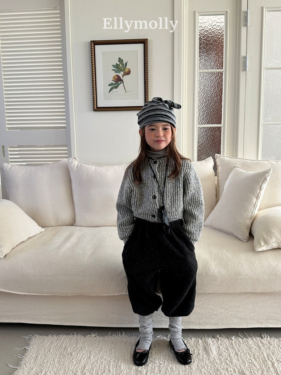 ［ELLY MOLLY］Muffin wool cardigan