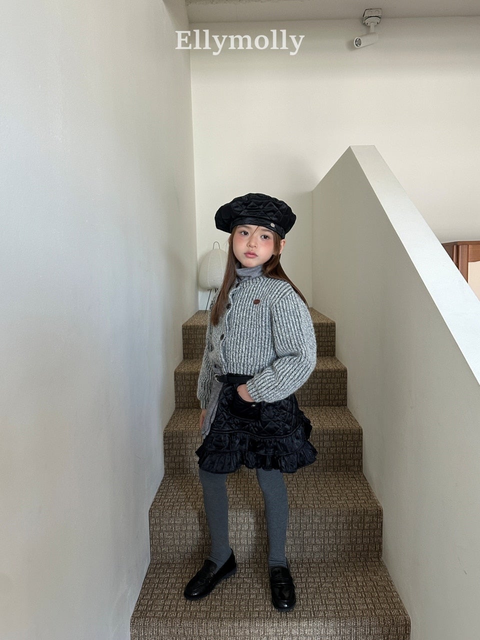 ［ELLY MOLLY］Muffin wool cardigan