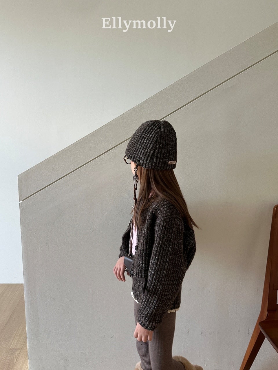 ［ELLY MOLLY］Muffin wool cardigan