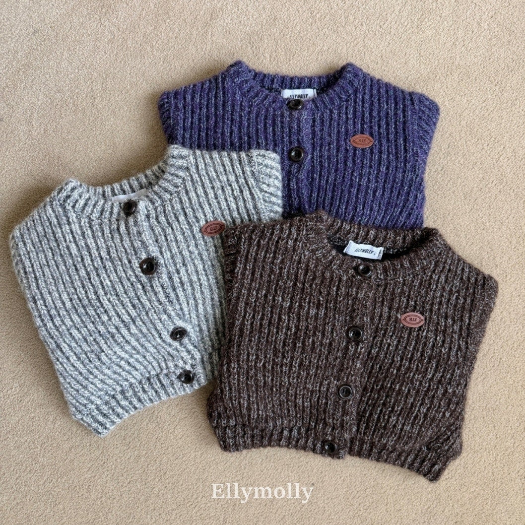 ［ELLY MOLLY］Muffin wool cardigan