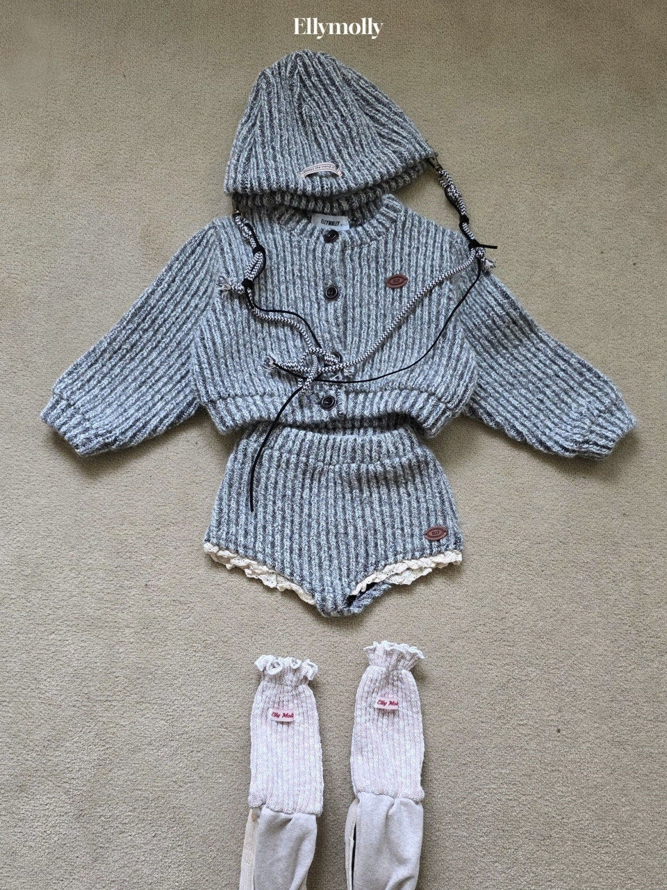 ［ELLY MOLLY］Muffin wool cardigan