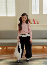 [whitesketchbook] Rozy frill jogger pants