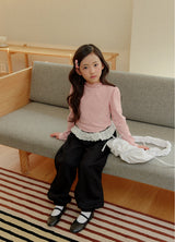 [whitesketchbook] Rozy frill jogger pants