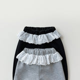 [whitesketchbook] Rozy frill jogger pants