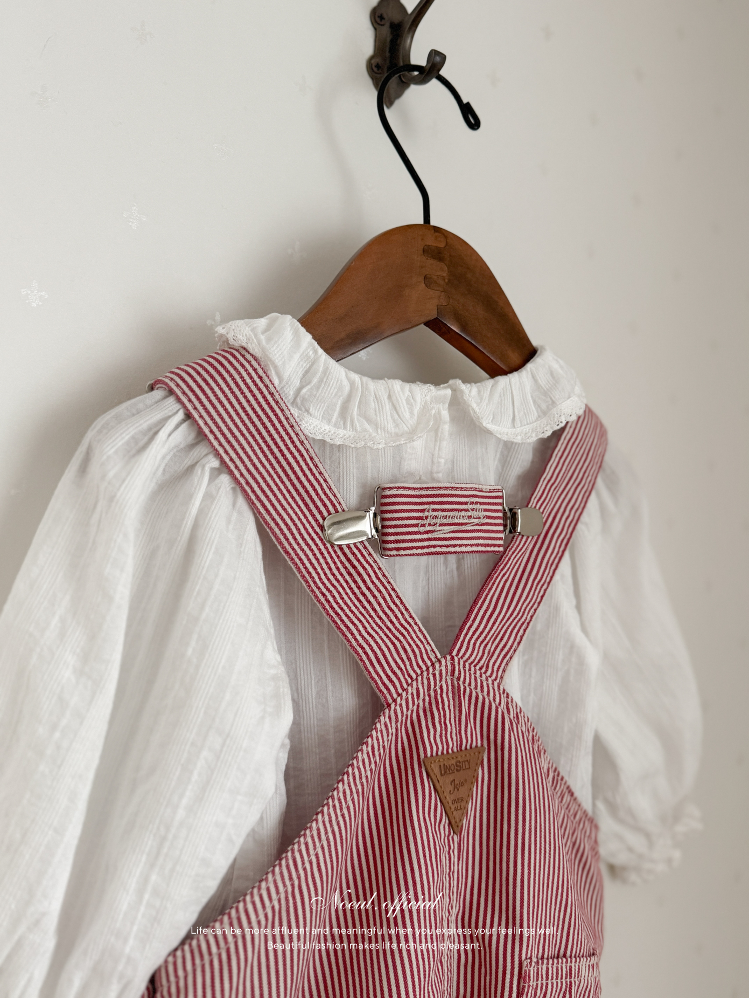 Cotton berry short overalls