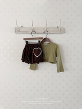 Heart corduroy frill bloomer
