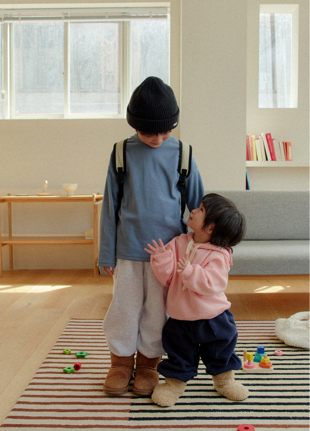 [whitesketchbook] Pocket warm cargo pants