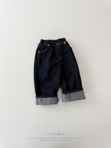 Dot denim pants