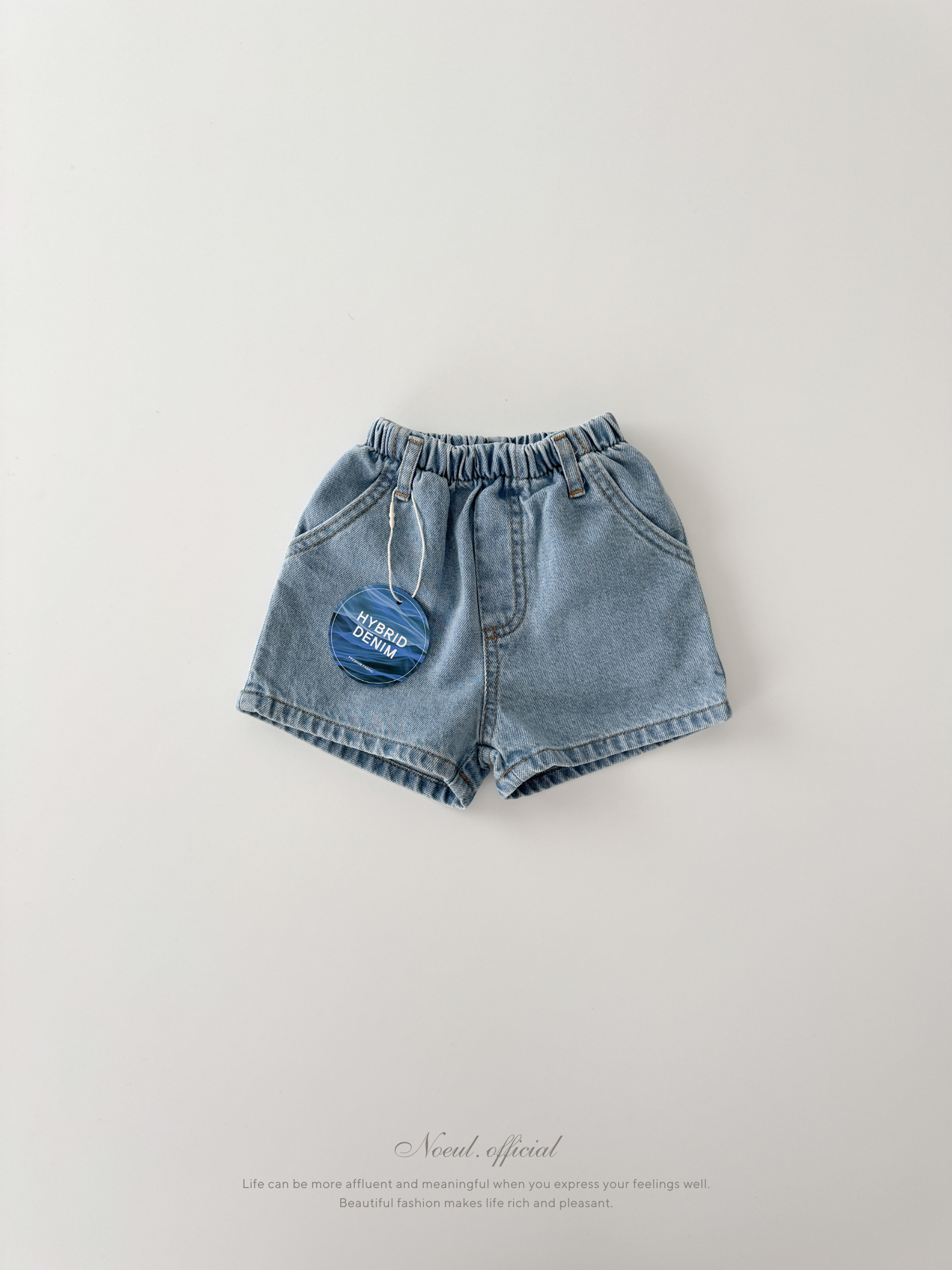 Denim short pants