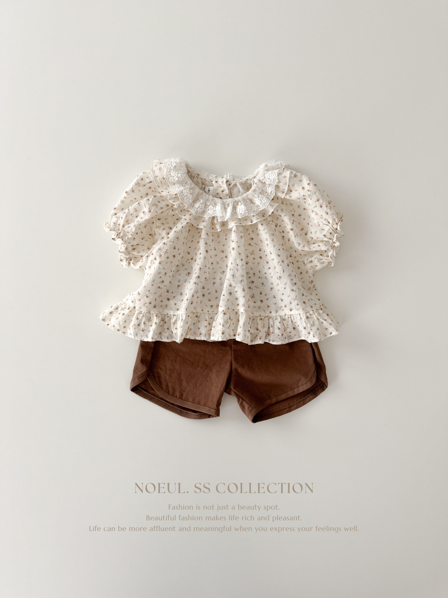 Flower frill blouse (baby & kids)