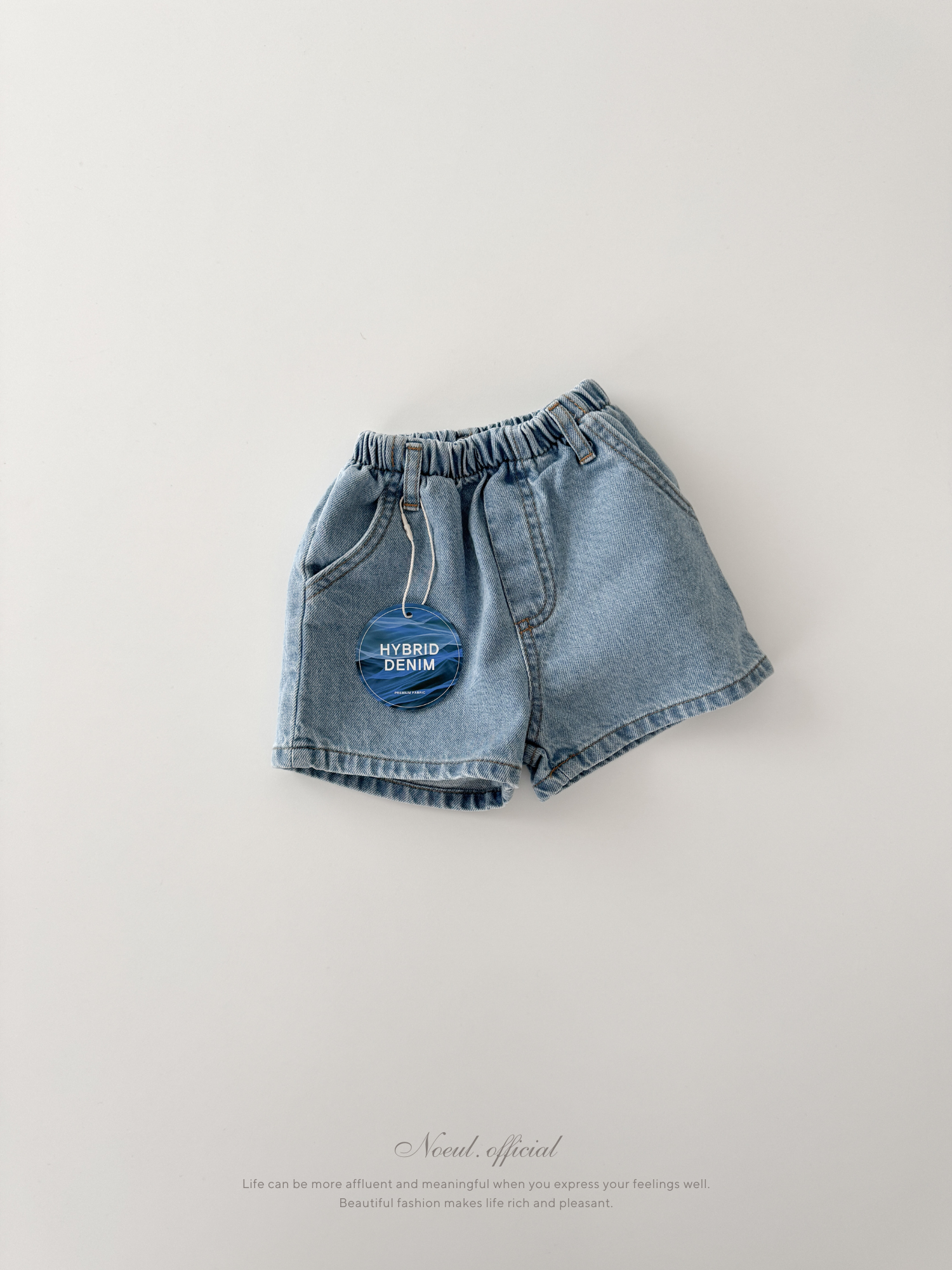 Denim short pants