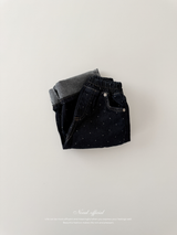 Dot denim pants
