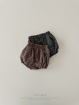Subby check pumpkin pants