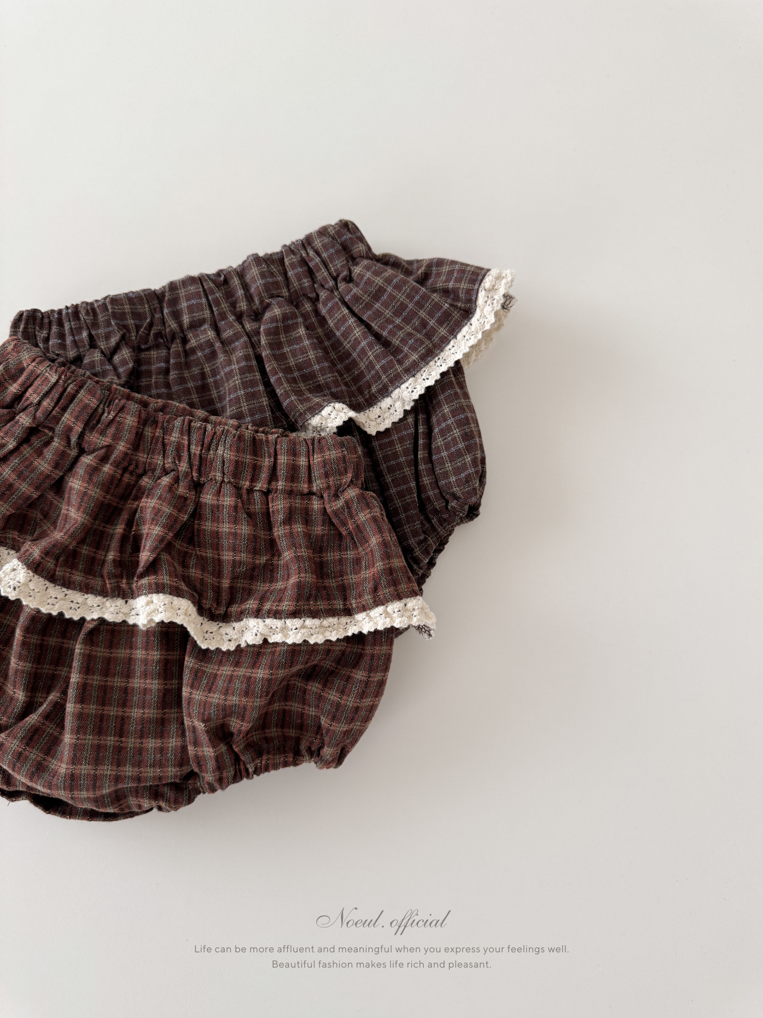 Check lace bloomer