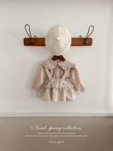 Dobby frill suspender skirt