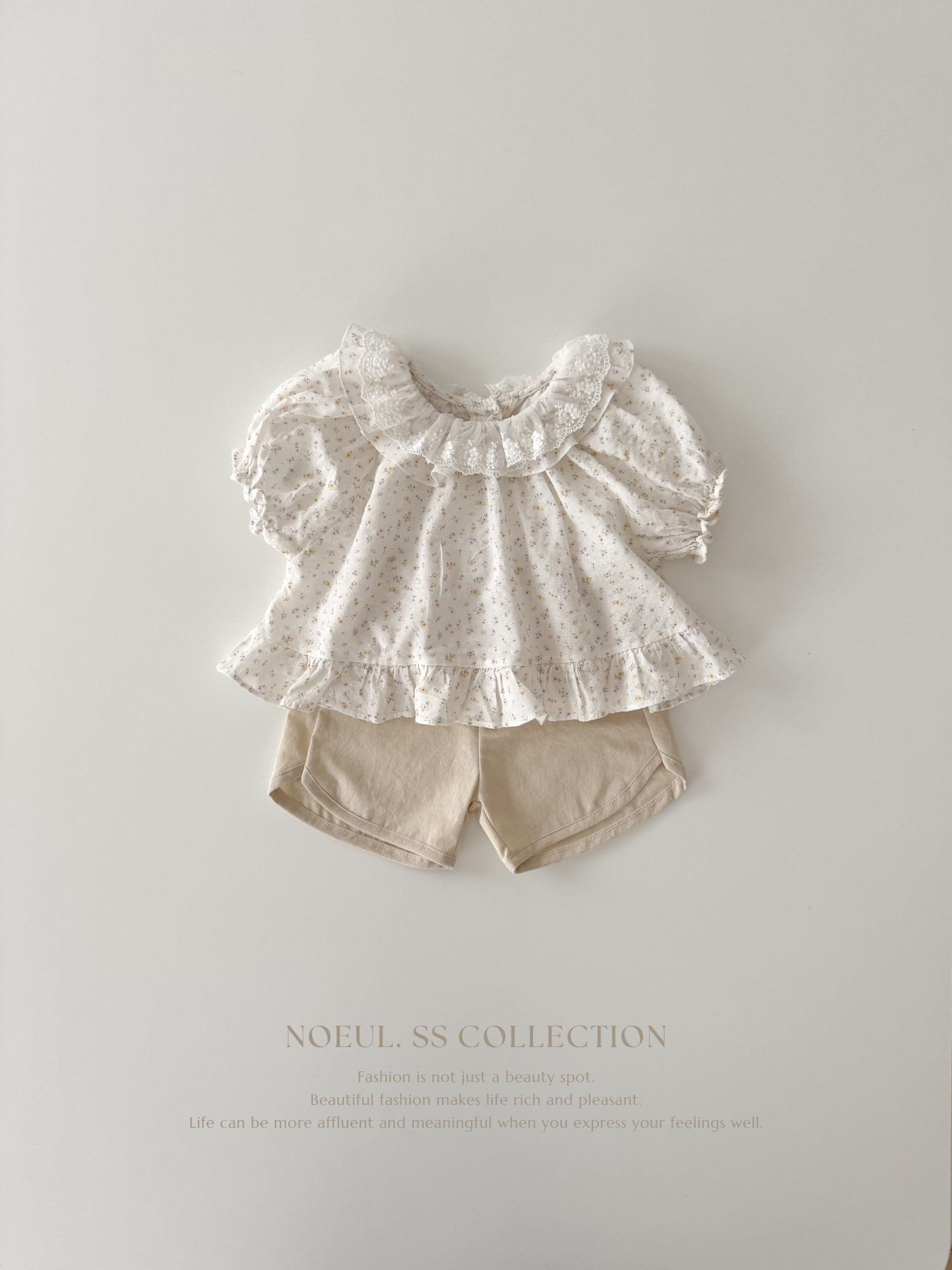 Flower frill blouse (baby & kids)