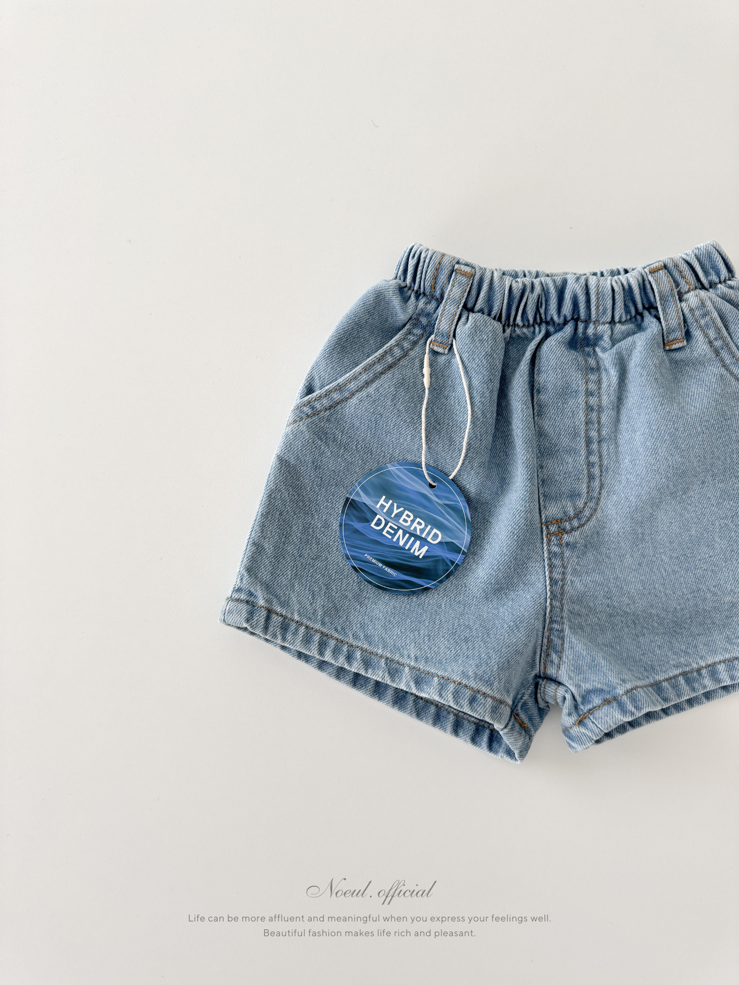 Denim short pants