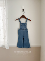 Denim flare overall