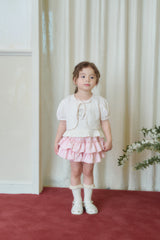 ［momo ann］Eyelet puff bolero
