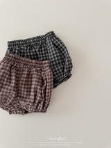 Subby check pumpkin pants