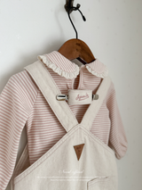 Cotton berry short overalls