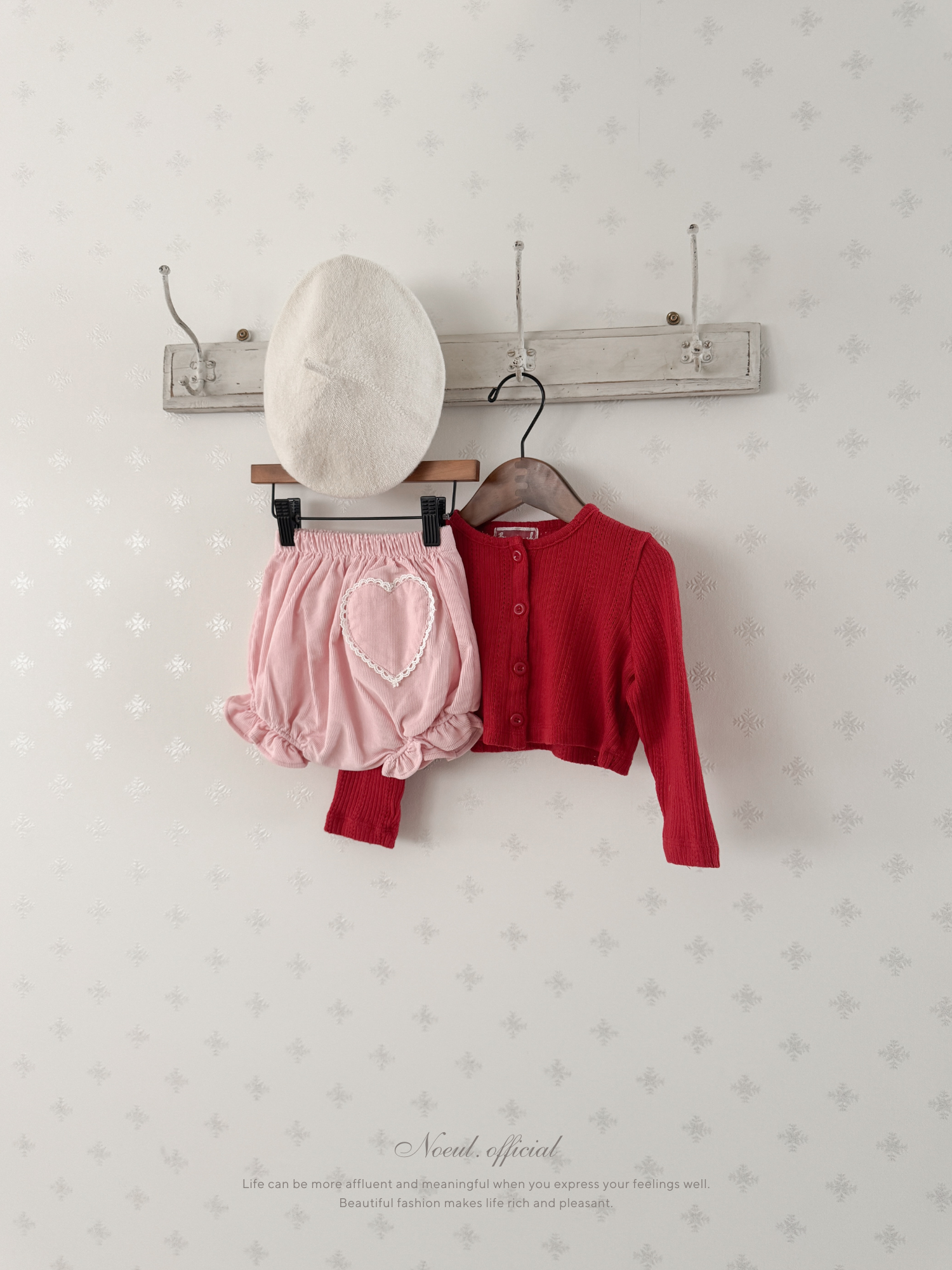 Heart corduroy frill bloomer