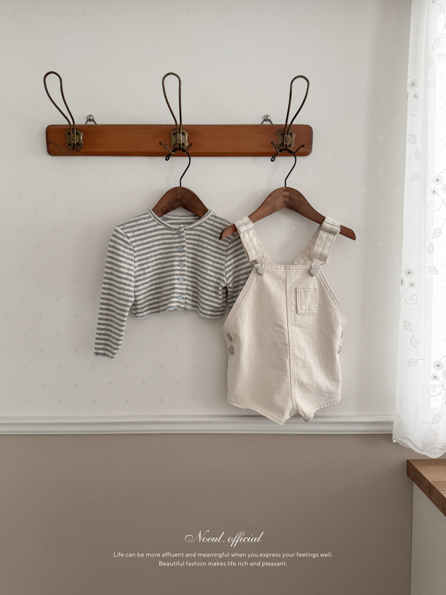 Cotton berry short overalls