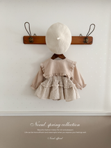 Dobby frill suspender skirt