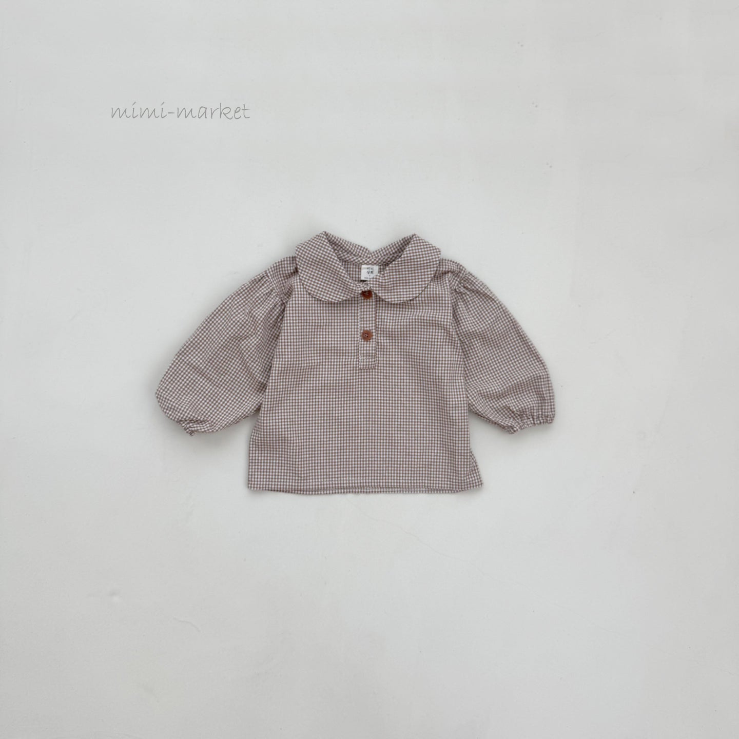 ［mimi market］Short check blouse