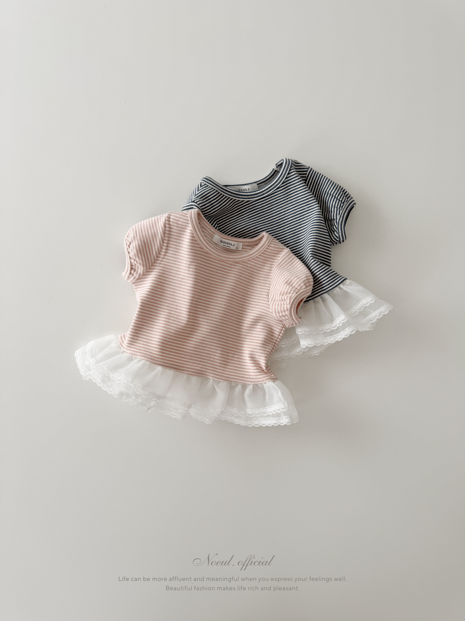 Peach stripe shasha tee