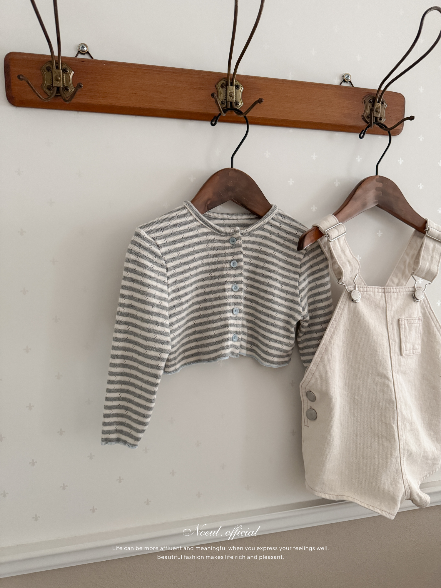 Cotton berry short overalls