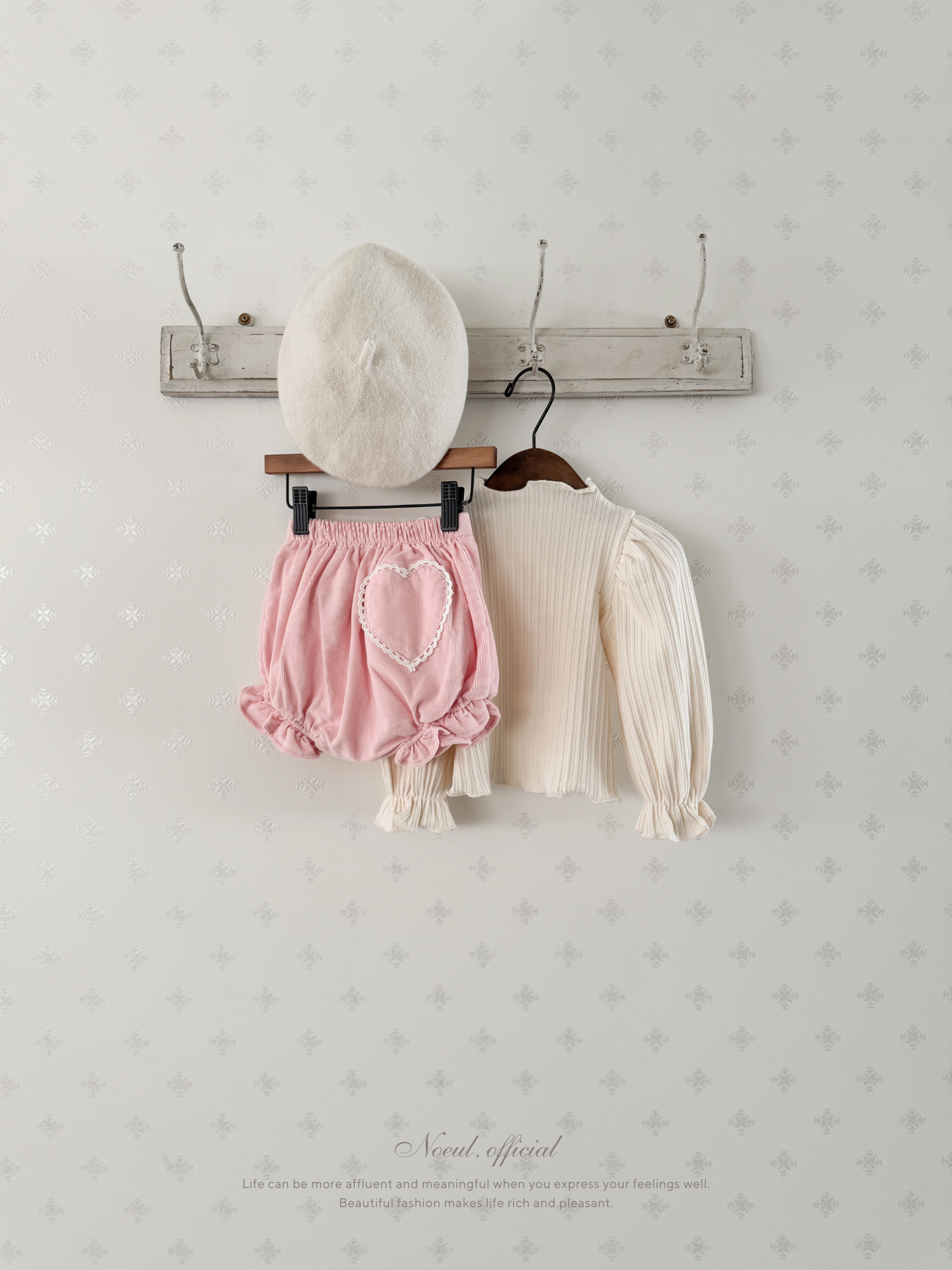 Heart corduroy frill bloomer
