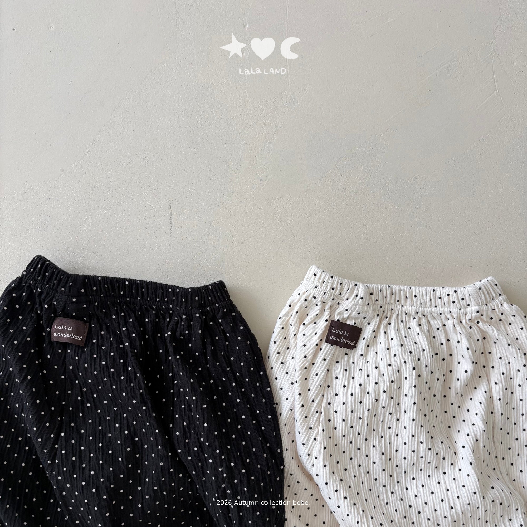 ［Lala land］Dot sausage pants