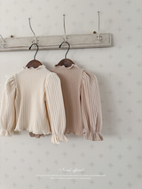 Mellow rib puff tops