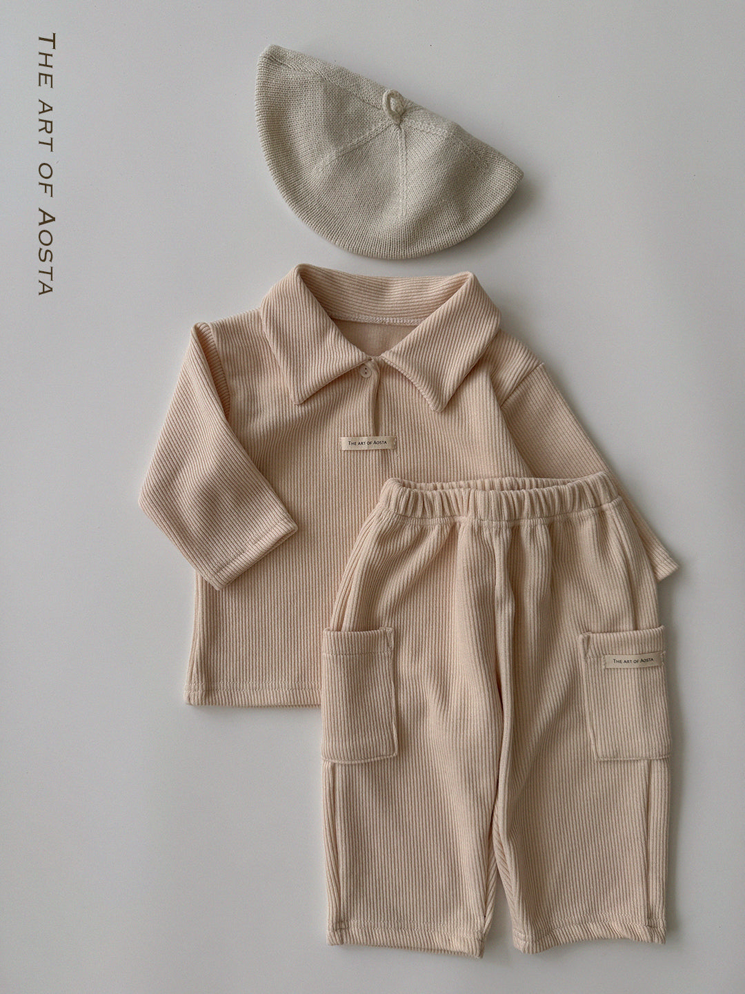 ［Aosta］Mulmul Collar Tee