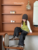 ［ELLY MOLLY］Rivet curve denim pants