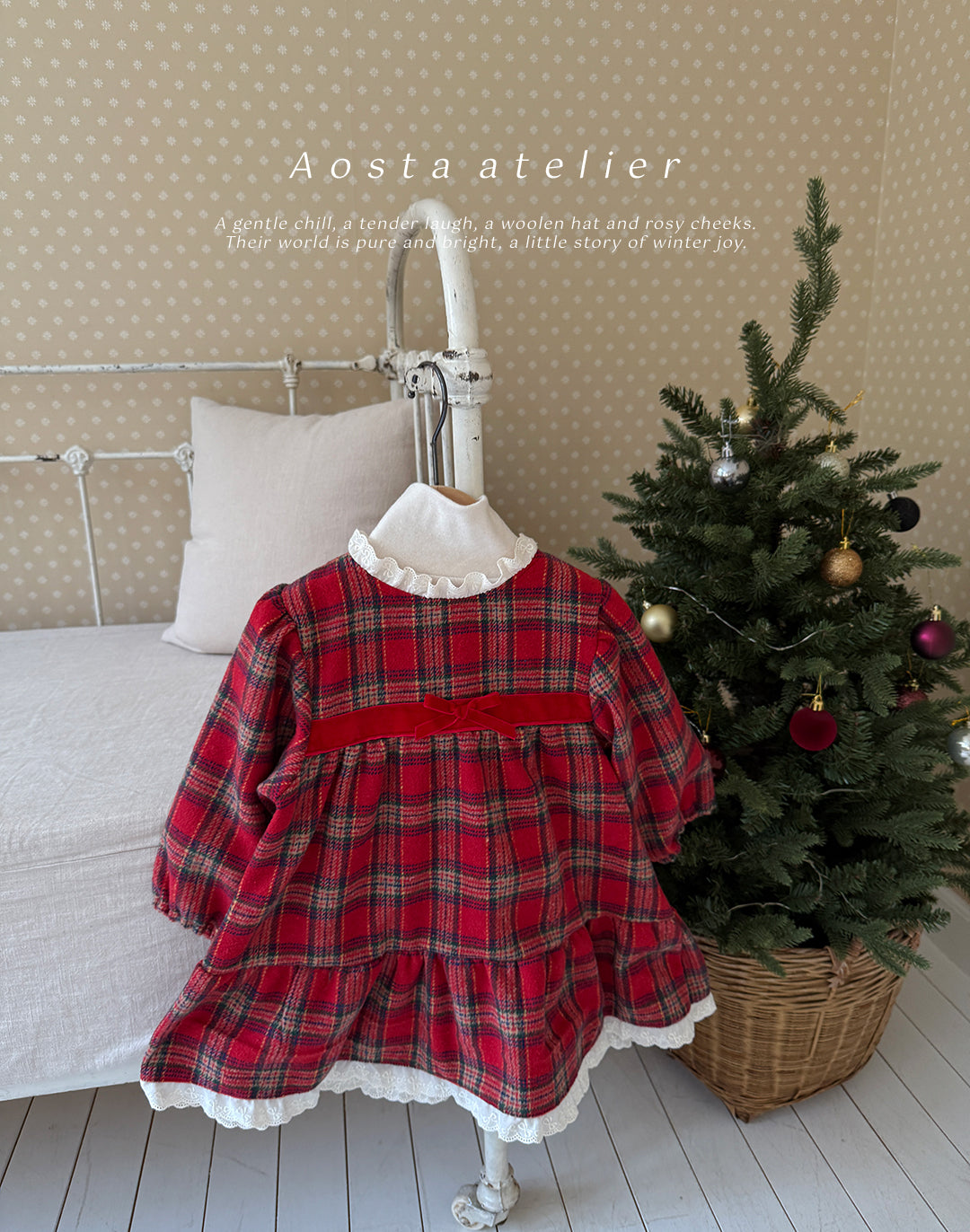 ［Aosta］Check one-piece