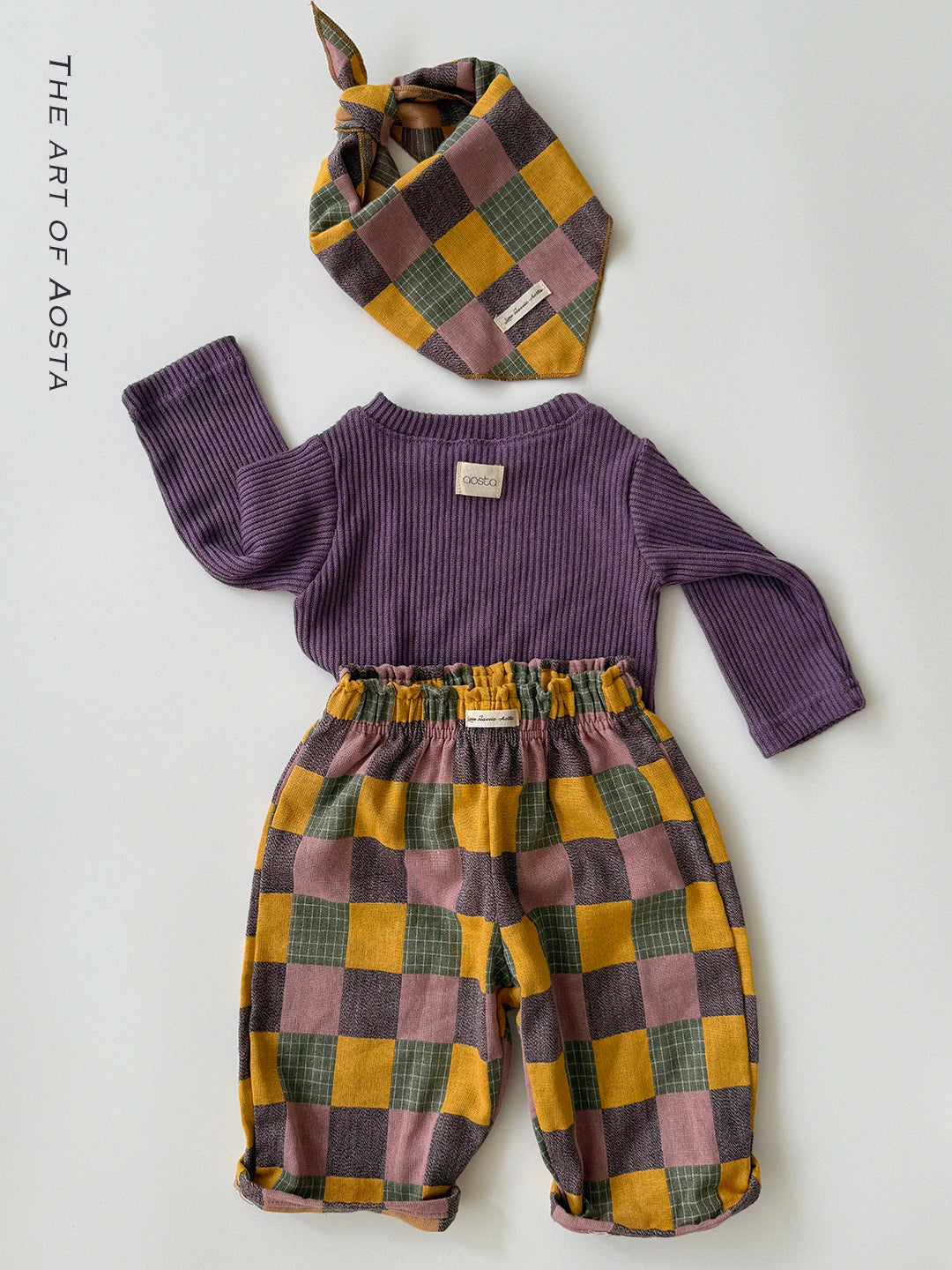 ［Aosta］Patchwork Pants