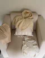 ［Aosta］Knit Cookie Hoodie
