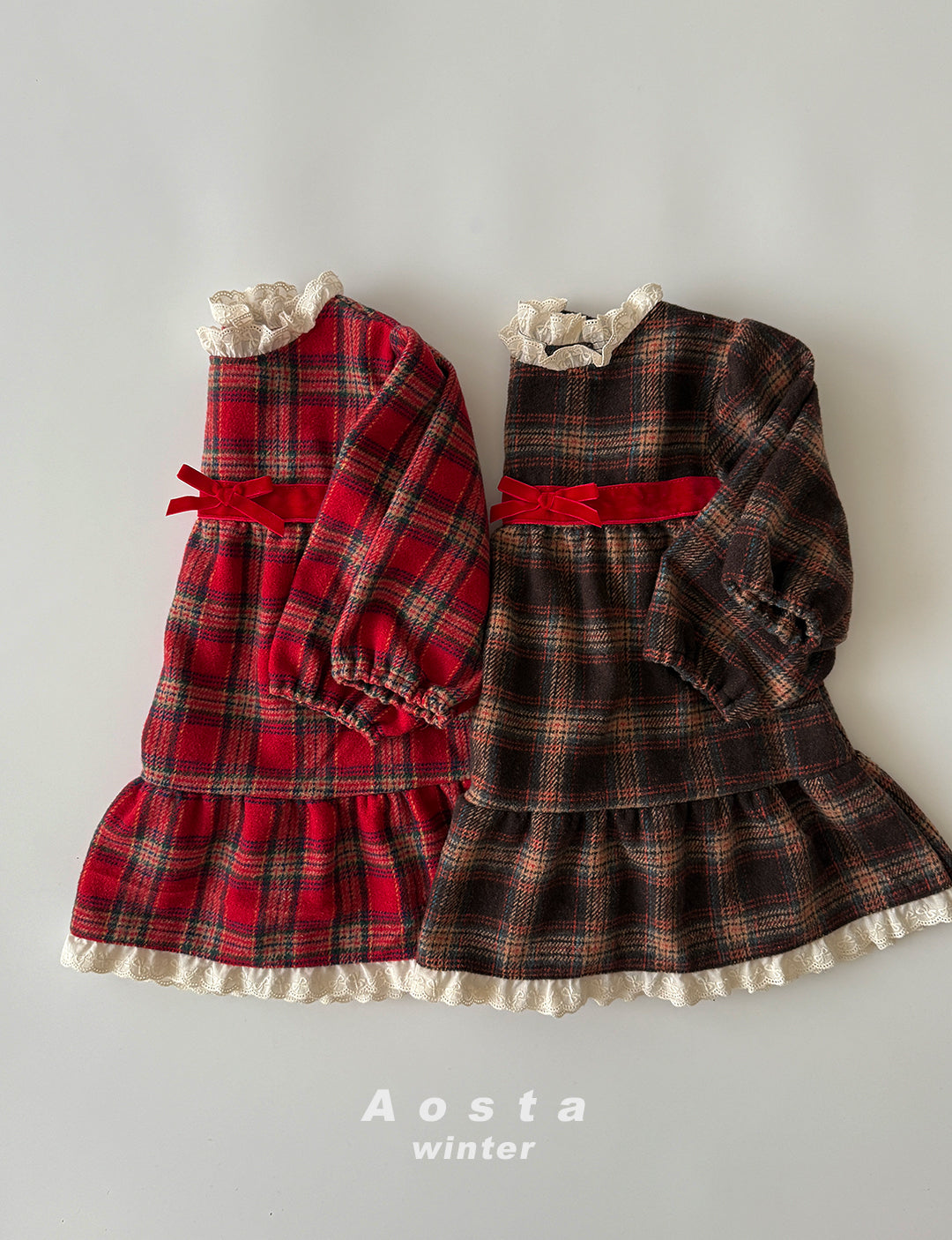 ［Aosta］Check one-piece