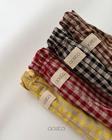［Aosta］Caramel Check Pants