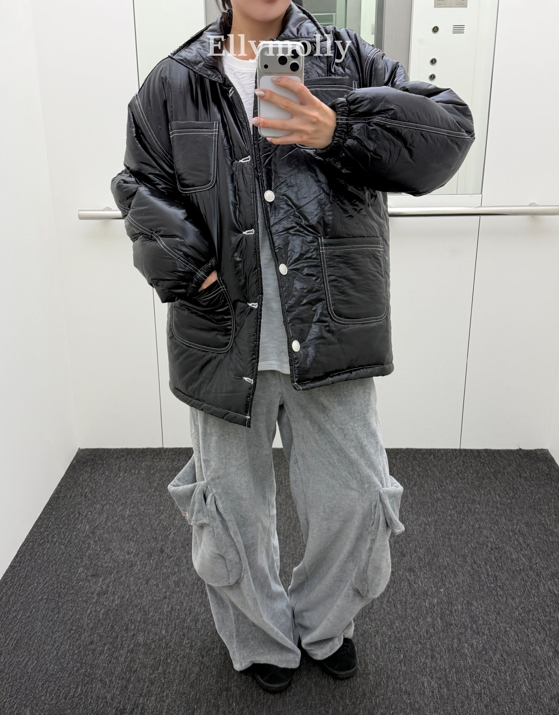 ［ELLY MOLLY］Rolling big cargo pants