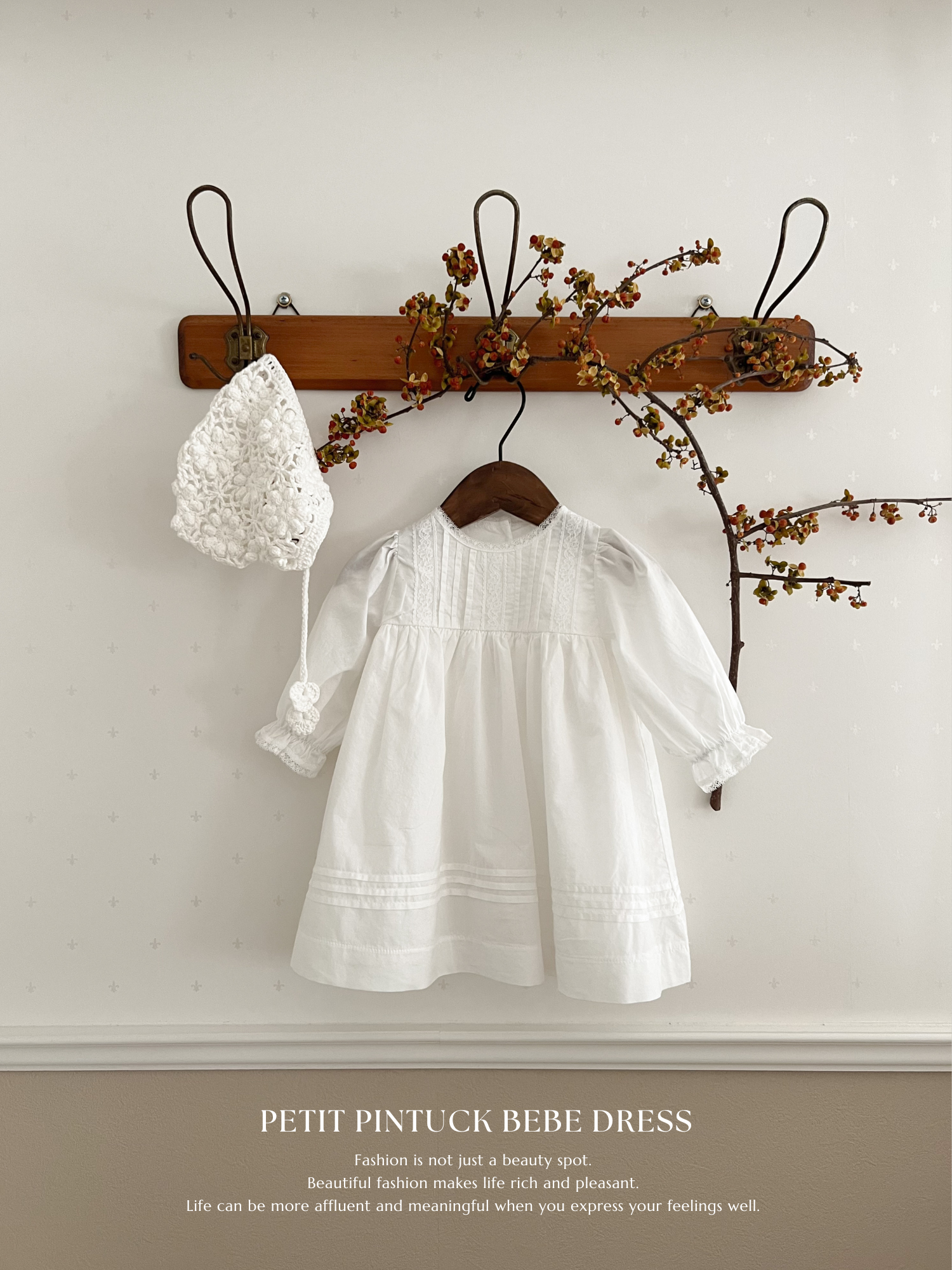 Petit pintuck bebe dress