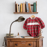 ［mkids］Holly check rompers